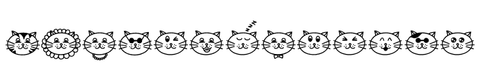 Cute Cat Doodle Font LOWERCASE