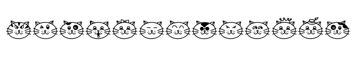 Cute Cat Doodle Font LOWERCASE