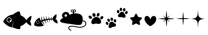 Cute Cat Doodles Font OTHER CHARS