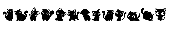 Cute Cat Doodles Font UPPERCASE