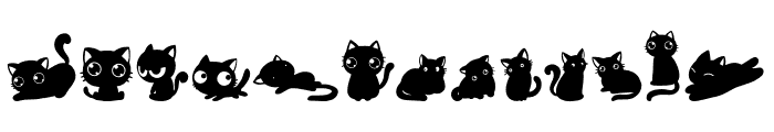 Cute Cat Doodles Font UPPERCASE
