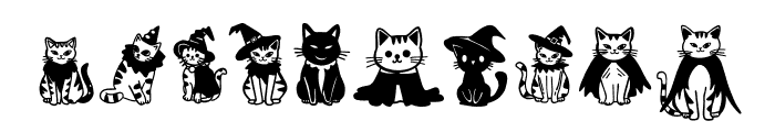 Cute Cat Halloween Font OTHER CHARS