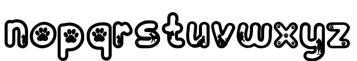 Cute Cat  Outline Font LOWERCASE