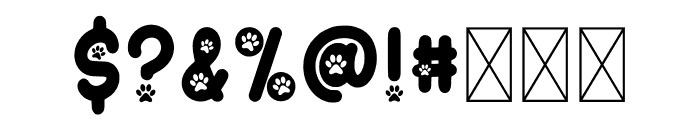 Cute Cat Paw Font OTHER CHARS