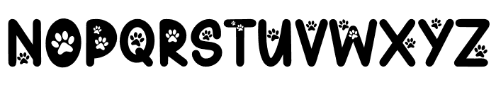 Cute Cat Paw Font UPPERCASE