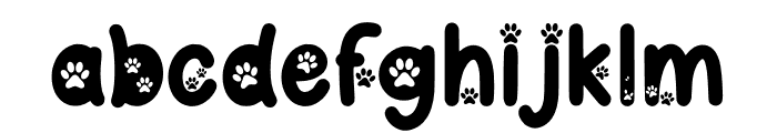 Cute Cat Paw Font LOWERCASE