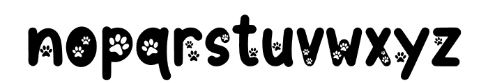 Cute Cat Paw Font LOWERCASE