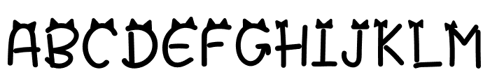 Cute Cat Font UPPERCASE