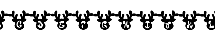 Cute Christmas Reindeer Font UPPERCASE