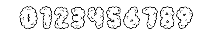 Cute Cloud Outline Font OTHER CHARS