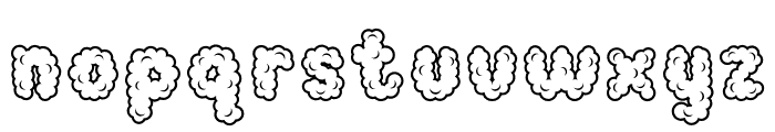 Cute Cloud Outline Font LOWERCASE