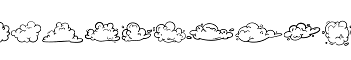 Cute Cloud Font UPPERCASE