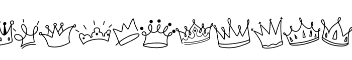 Cute Crown Font UPPERCASE