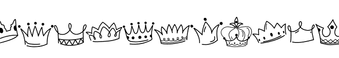 Cute Crown Font UPPERCASE