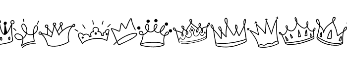 Cute Crown Font LOWERCASE