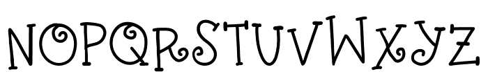 Cute Curls BP Regular Font UPPERCASE