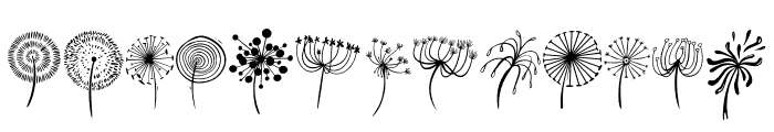 Cute Dandelion Font UPPERCASE