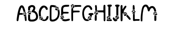 Cute Dog Paw Regular Font UPPERCASE