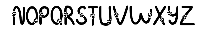 Cute Dog Paw Regular Font UPPERCASE