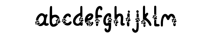 Cute Dog Paw Regular Font LOWERCASE