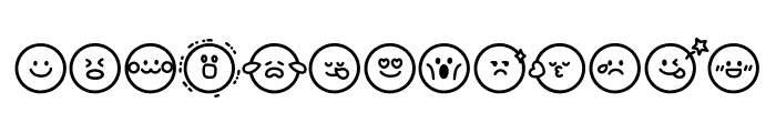 Cute Emoji Font UPPERCASE