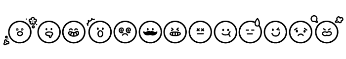 Cute Emoji Font UPPERCASE