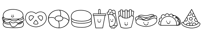 Cute Fast Food Font OTHER CHARS