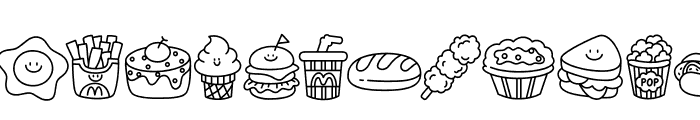 Cute Fast Food Font UPPERCASE