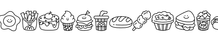 Cute Fast Food Font LOWERCASE