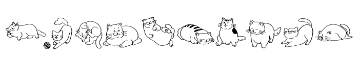 Cute Fat Cat Font OTHER CHARS