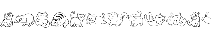 Cute Fat Cat Font UPPERCASE