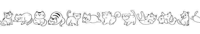 Cute Fat Cat Font LOWERCASE