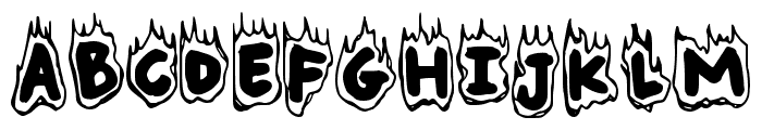 Cute Fire Regular Font UPPERCASE