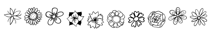 Cute Flower Doodle Font OTHER CHARS