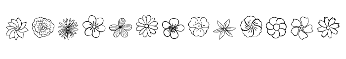 Cute Flower Doodle Font LOWERCASE