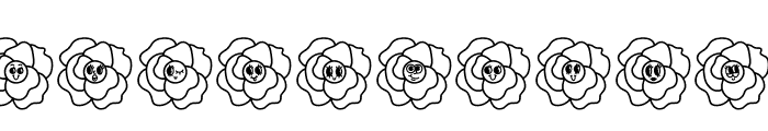 Cute Flower Rose Font OTHER CHARS