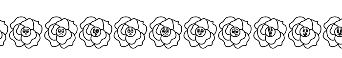 Cute Flower Rose Font UPPERCASE