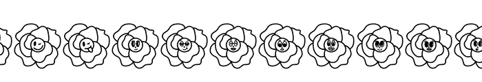 Cute Flower Rose Font LOWERCASE