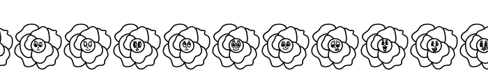 Cute Flower Rose Font LOWERCASE