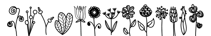 Cute Flower Font UPPERCASE