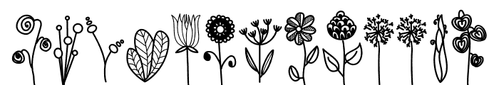 Cute Flower Font LOWERCASE