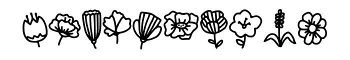 Cute Flowers Font OTHER CHARS