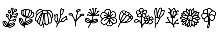 Cute Flowers Font UPPERCASE