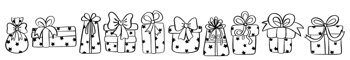 Cute Gift stars Font OTHER CHARS