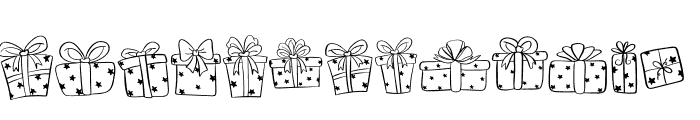 Cute Gift stars Font LOWERCASE