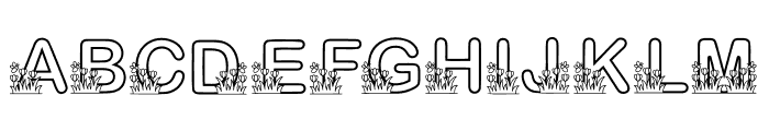 Cute Grass Garden Font UPPERCASE