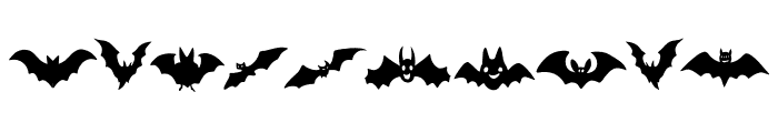 Cute Halloween Bat Font OTHER CHARS