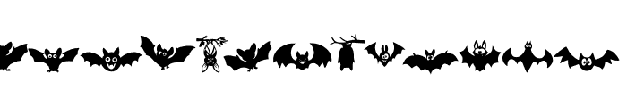 Cute Halloween Bat Font UPPERCASE