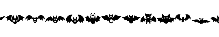 Cute Halloween Bat Font UPPERCASE