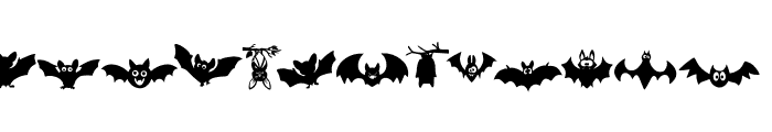 Cute Halloween Bat Font LOWERCASE